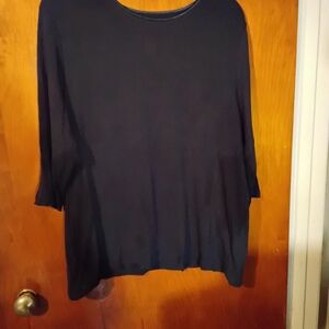 Karen Scott Navy Long Sleeve Top